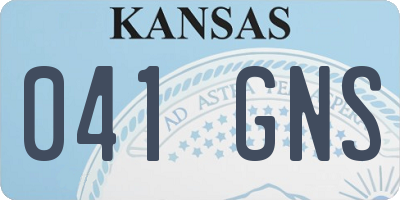 KS license plate 041GNS