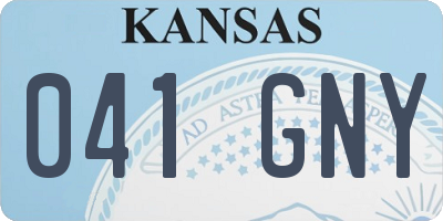 KS license plate 041GNY