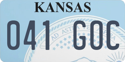 KS license plate 041GOC