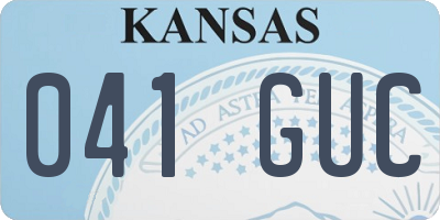 KS license plate 041GUC