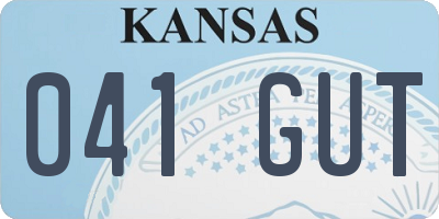 KS license plate 041GUT