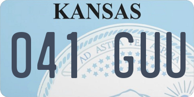 KS license plate 041GUU