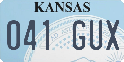 KS license plate 041GUX