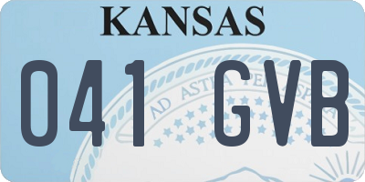 KS license plate 041GVB
