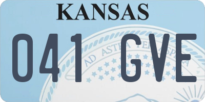 KS license plate 041GVE