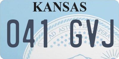 KS license plate 041GVJ