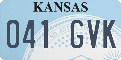 KS license plate 041GVK