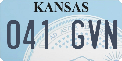 KS license plate 041GVN