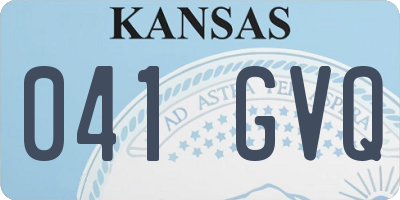 KS license plate 041GVQ