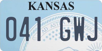 KS license plate 041GWJ