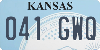 KS license plate 041GWQ