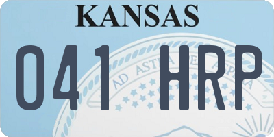 KS license plate 041HRP