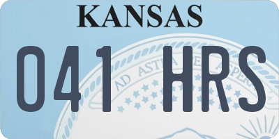 KS license plate 041HRS