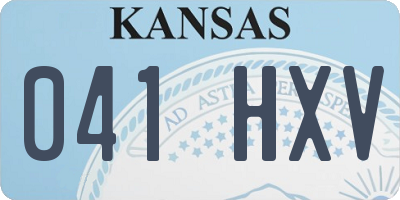 KS license plate 041HXV