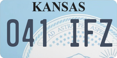 KS license plate 041IFZ