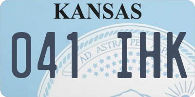 KS license plate 041IHK