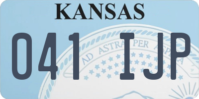 KS license plate 041IJP