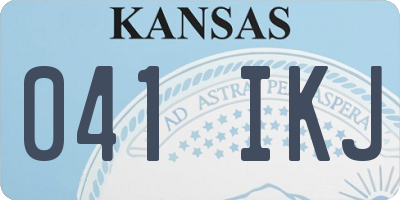 KS license plate 041IKJ