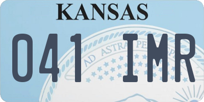 KS license plate 041IMR