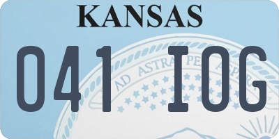 KS license plate 041IOG