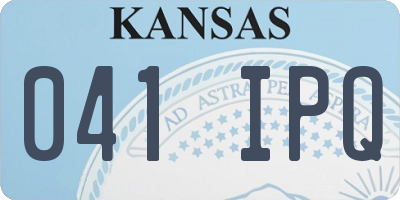 KS license plate 041IPQ