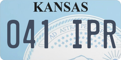 KS license plate 041IPR