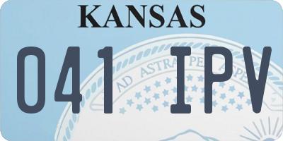 KS license plate 041IPV