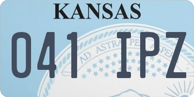 KS license plate 041IPZ