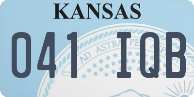 KS license plate 041IQB