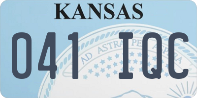 KS license plate 041IQC