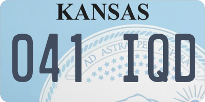 KS license plate 041IQD
