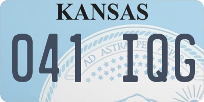 KS license plate 041IQG