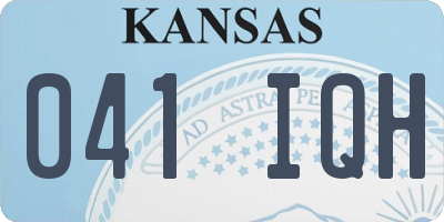 KS license plate 041IQH