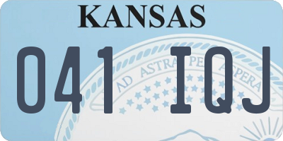 KS license plate 041IQJ