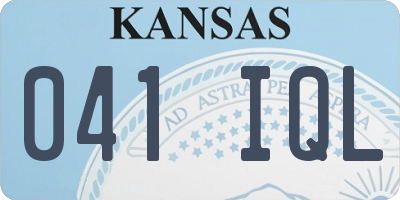 KS license plate 041IQL