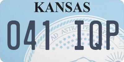 KS license plate 041IQP