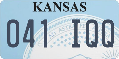 KS license plate 041IQQ