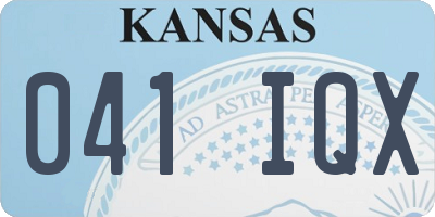 KS license plate 041IQX
