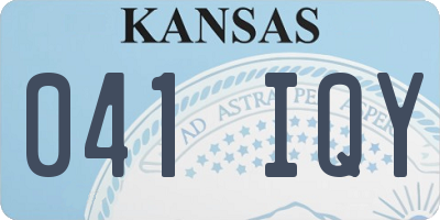 KS license plate 041IQY