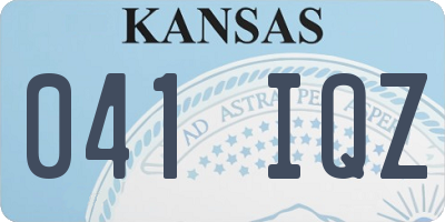 KS license plate 041IQZ