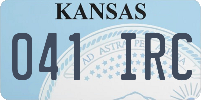 KS license plate 041IRC