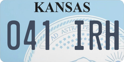KS license plate 041IRH