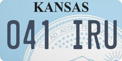 KS license plate 041IRU