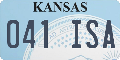KS license plate 041ISA