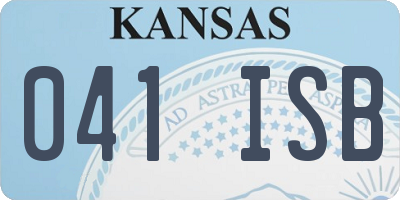 KS license plate 041ISB