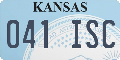 KS license plate 041ISC
