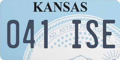 KS license plate 041ISE