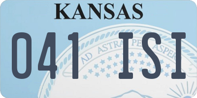 KS license plate 041ISI