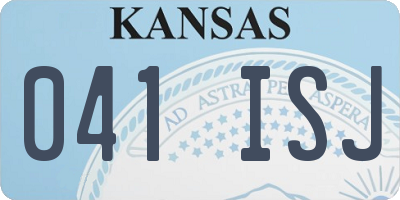 KS license plate 041ISJ
