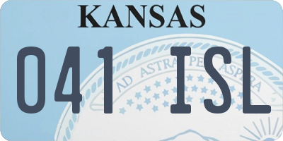 KS license plate 041ISL